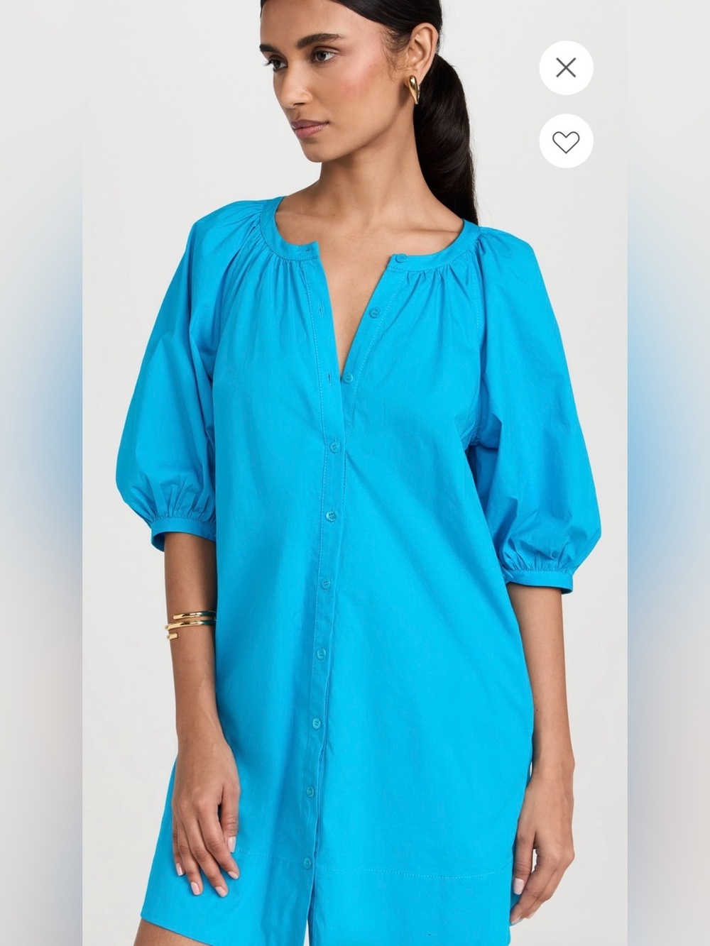 Mini Vincent Dress in Aquatic Blue by STAUD